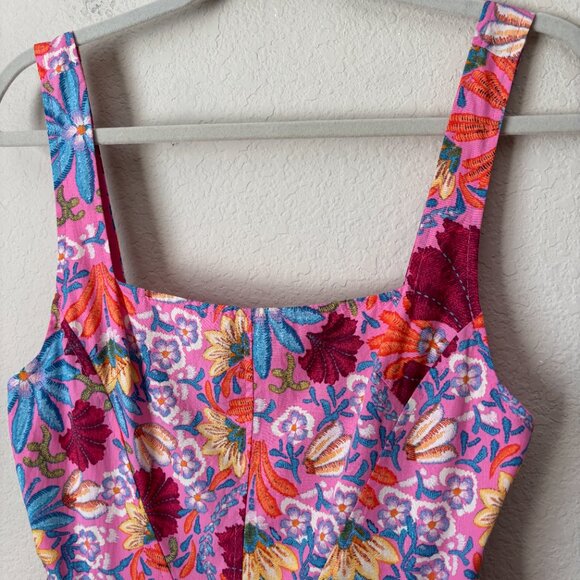 Olivaceous NEW Floral Pink Petal Bubble Hem Mini Dress - Picture 3 of 11